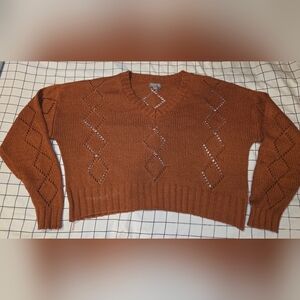 Cupcake Women's Brown V-Neck Sweater